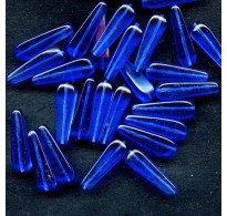 VINTAGE SAPHIRE BLUE DROP FOCAL BEADS