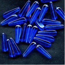 VINTAGE SAPHIRE BLUE DROP FOCAL BEADS