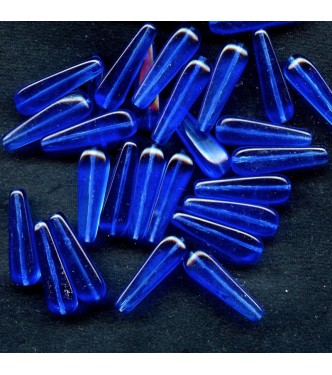 VINTAGE SAPHIRE BLUE DROP FOCAL BEADS