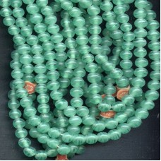 VINTAGE JADE GLASS ROUND BEADS