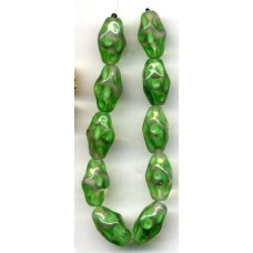VINTAGE EMERALD SNAKESKIN BEADS