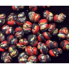 VINTAGE MATTE RED & BLACK MILLIE CURLS