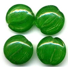 VINTAGE VENETIAN EMERALD GLASS PANCAKES