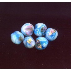 VINTAGE OPALESCENT FOIL EYE BEADS