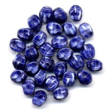 VINTAGE GLASS DENIM BEADS