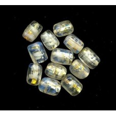 VINTAGE OPALESCENT RIBBED FOIL BARRELS