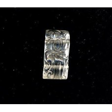 VINTAGE DECO 2 HOLE EMBOSSED BEAD