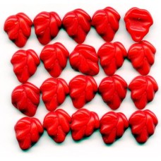 VINTAGE FIRE ENGINE RED 2 HOLE LEAVES