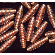 VINTAGE CORAL SWIRLED FOCAL BEADS