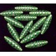 VINTAGE EMERALD SWIRLED FOCAL BEADS