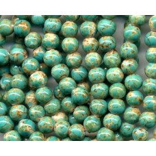 VINTAGE FAUX TURQUOISE GLASS BEADS