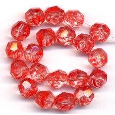 VINTAGE CLEAR WITH RED LINES