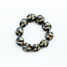 VINTAGE BLACK AND GOLD BEADS