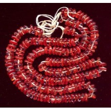 VINTAGE RED GIVRE RONDELLS