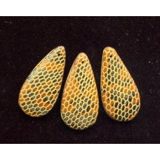 VINTAGE CZECH LIZARD GLASS DROPS