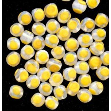 VINTAGE JAPANESE OPALESCENT & GOLDENROD DOTS
