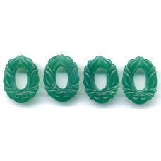 ART NOUVEAU GREEN FLORAL CONNECTORS