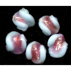 VINTAGE JAPAN PALE BLUE & PINK FOIL SNAILS