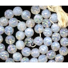 VINTAGE DIMPLED AB OPALESCENT BEADS
