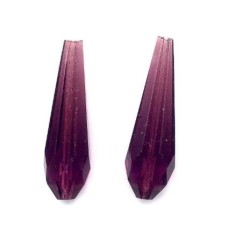 VINTAGE 1920's CZECH AMETHYST GLASS FOCALS