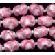 VINTAGE PINK ICED LAMPWORK BEADS