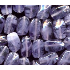 VINTAGE JAPANESE LILAC TWISTED TAB BEADS