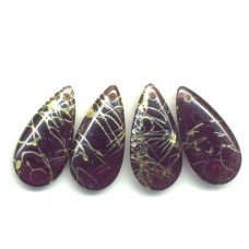 VINTAGE PURPLE & DRIZZLED GOLD DROPS