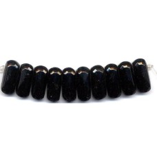 VINTAGE FRENCH JET 2 HOLE BEADS