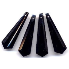 VINTAGE JET FACETED PENDANTS