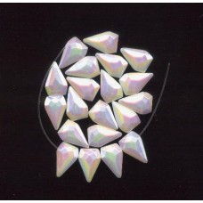 VINTAGE IRIDESCENT WHITE DROP BEADS