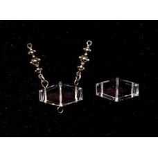 VINTAGE CLEAR CRYSTAL 3 HOLE CENTERPIECE