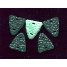 VINTAGE 1920's CZECH FLORAL GLASS COMPONENTS