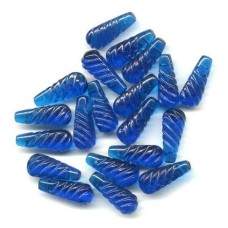 VINTAGE 1920'S SWIRLED BLUE DROPS