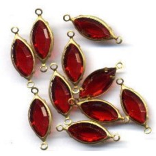 VINTAGE CHERRY RED CRYSTAL CONNECTORS