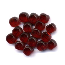 VINTAGE GARNET GLASS WINDOW BEADS