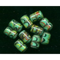 VINTAGE JAPAN COLORFUL SEAGREEN BEADS