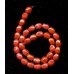 VINTAGE WEST GERMAN CORAL GLASS LUSTER BEADS
