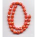VINTAGE WEST GERMAN CORAL GLASS LUSTER BEADS