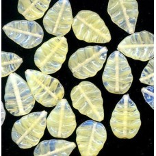 VINTAGE PALE YELLOW OPALESCENT LEAVES