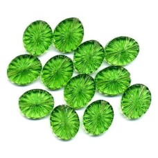 VINTAGE EMERALD GLASS STARBURST BEADS