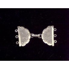 VINTAGE DECO STONE FROSTED S.S. CLASP