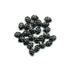 1930's CZECH GLASS LADYBUG BEADS