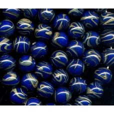 VINTAGE JAPAN COBALT PLANET EARTH BEADS