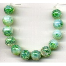 VINTAGE MINTY OPALESCENT CRACKLES