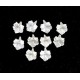 VINTAGE WEST GERMAN LUCITE FROSTED FLORAL DROPS