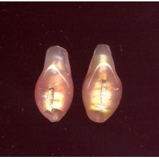 VINTAGE OPALESCENT LAMPWORK FOIL FOCAL BEADS