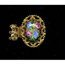 MAGNIFICENT VENETIAN FLORAL GLASS CLASP, (FREIRICH)