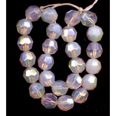 VINTAGE OPALESCENT MILKY FACETED BEADS
