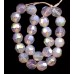 VINTAGE OPALESCENT MILKY FACETED BEADS