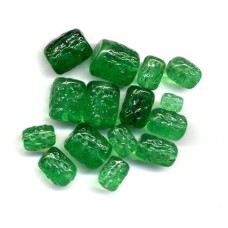 VINTAGE 1920's EMERALD GLASS BARRELS